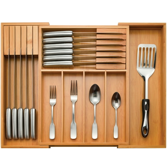 Drawer Organizer Cutlery Tray Flatware Utensil Silverware Storage Kitchen D0C5V